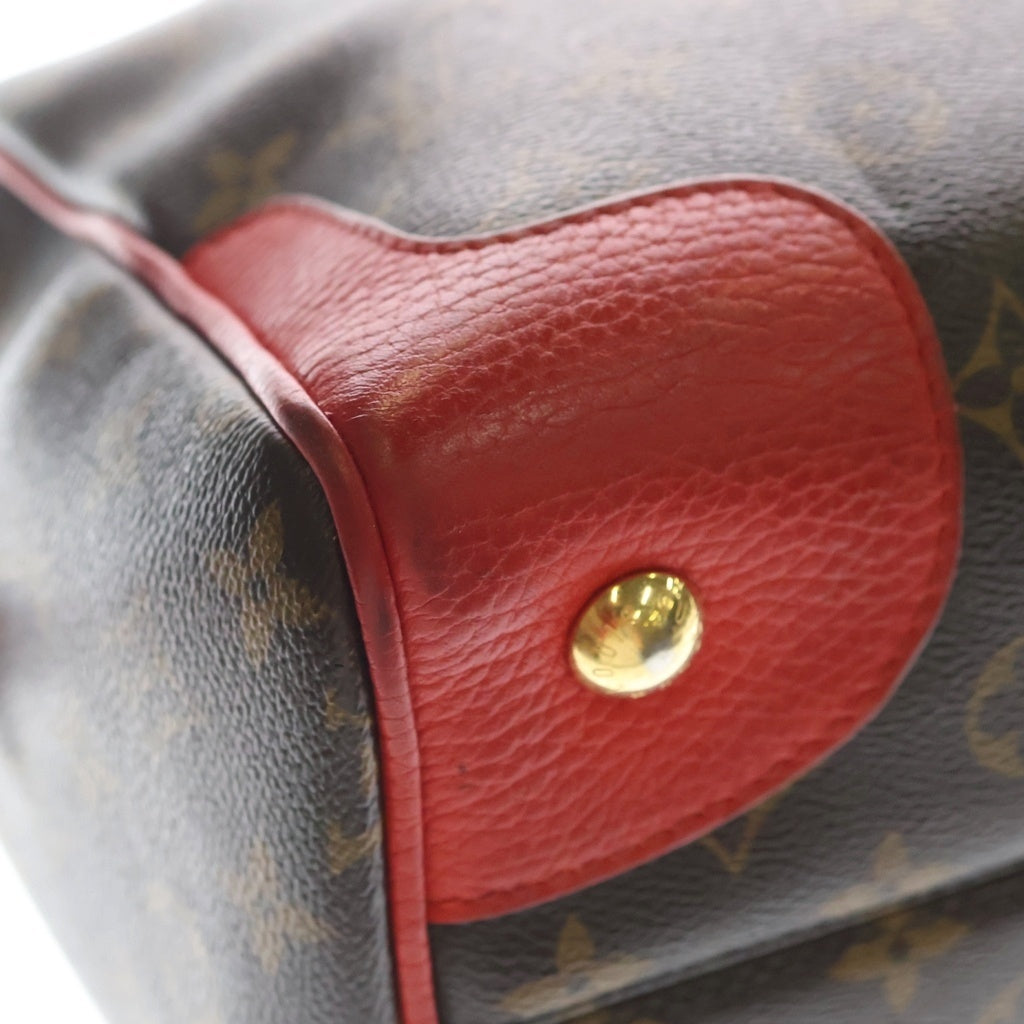 LOUIS VUITTON(ルイヴィトン) モノグラム レティーロPM PVC レザー ハンドバッグ ブラウン/レッド M40546 レディース