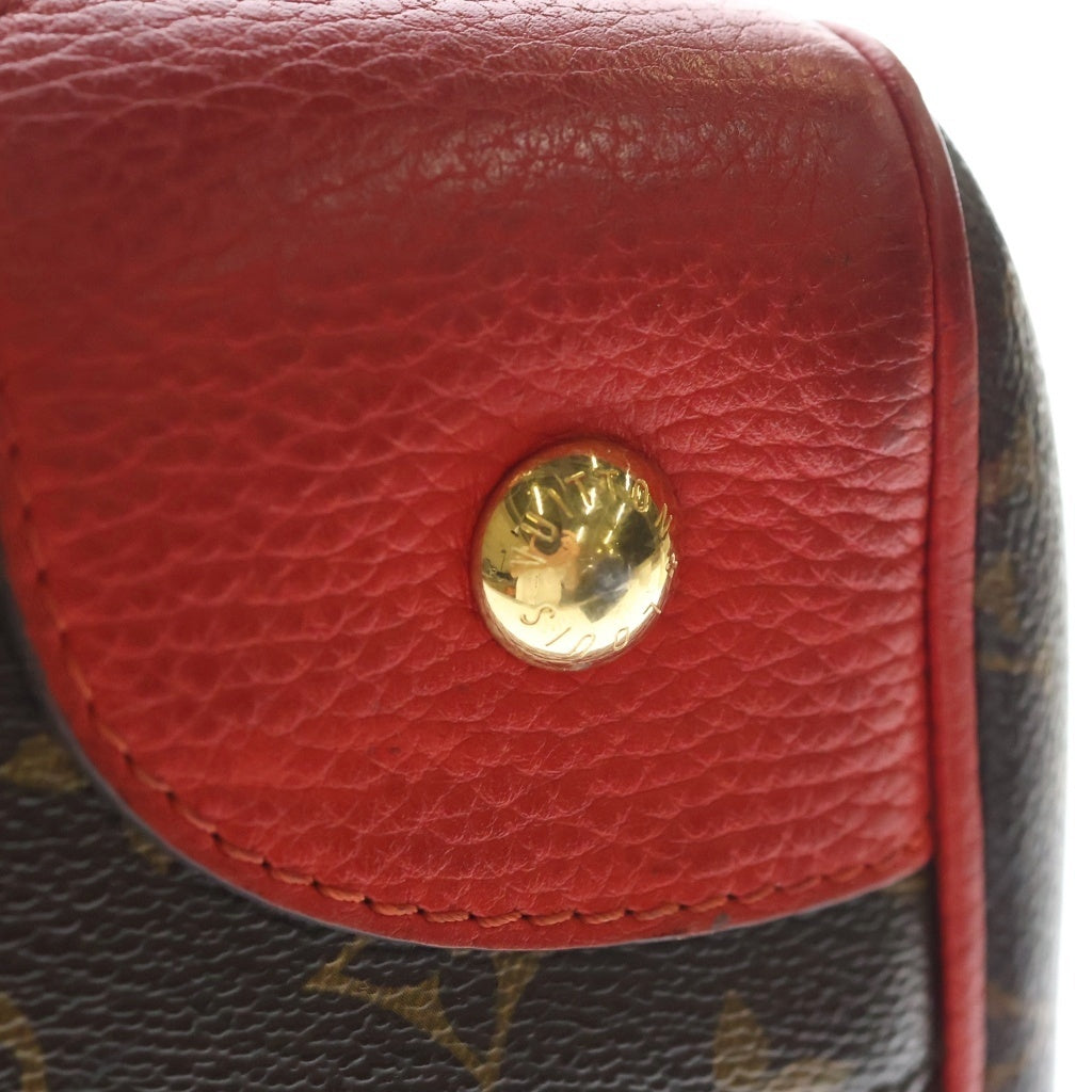 LOUIS VUITTON(ルイヴィトン) モノグラム レティーロPM PVC レザー ハンドバッグ ブラウン/レッド M40546 レディース
