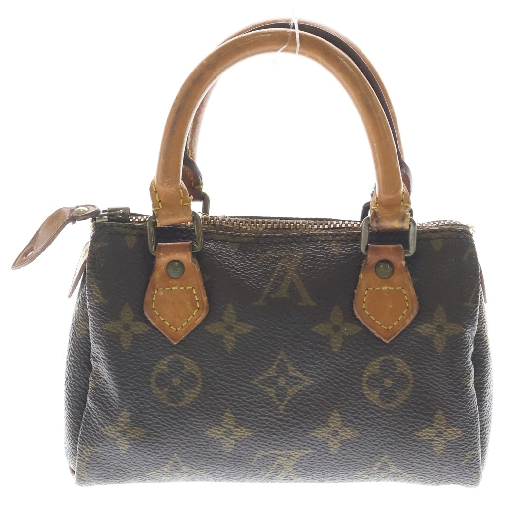 LOUIS VUITTON(ルイヴィトン) モノグラム ミニスピーディ 2WAYバッグ ショルダーバッグ ミニボストンバッグ ハンドバッグ ブラウン レザー×PVC M41534 ゴールド金具 レディース