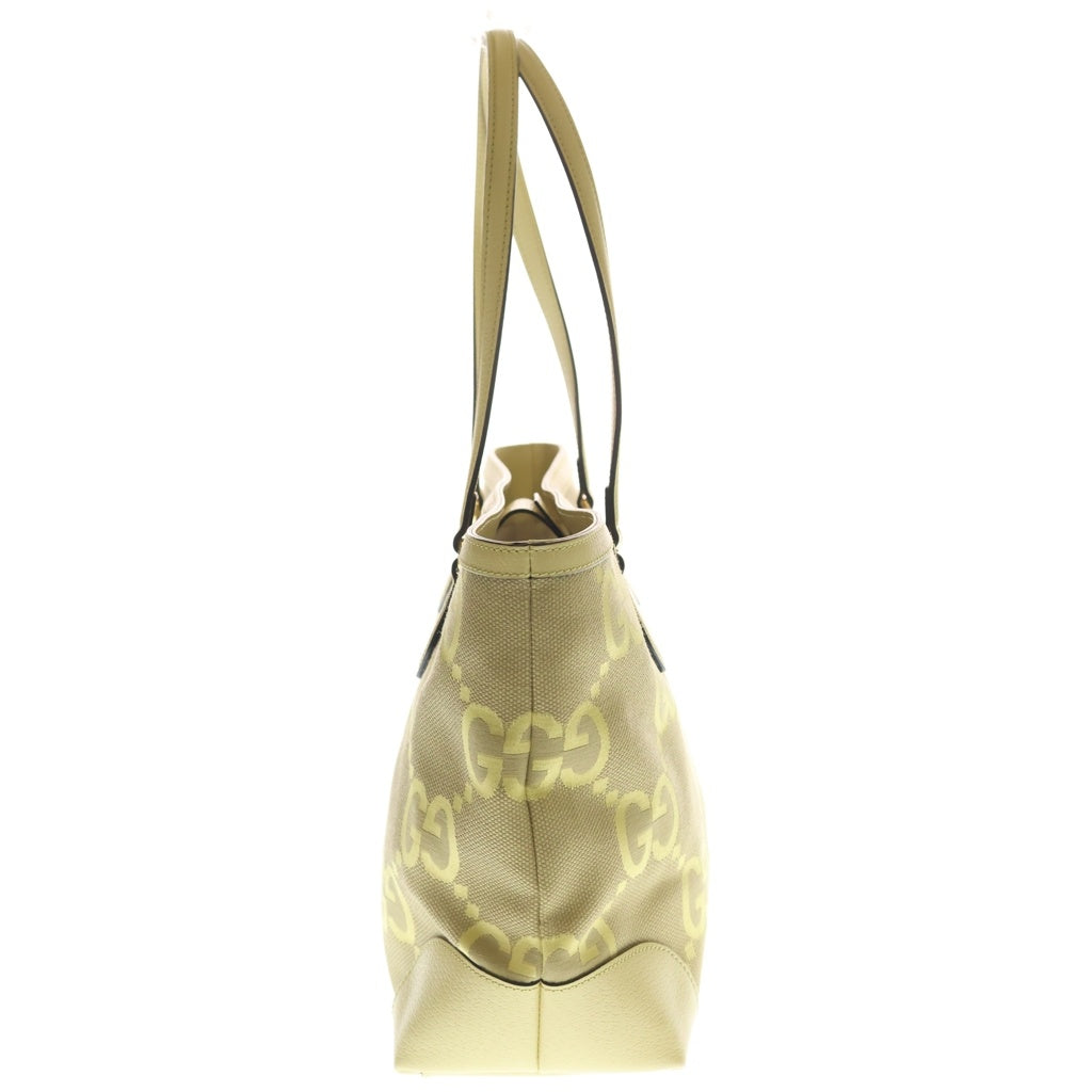 GUCCI(グッチ) ジャンボGG トートバッグ ハンドバッグ イエロー キャンバス×レザー 631685 ゴールド金具 レディース