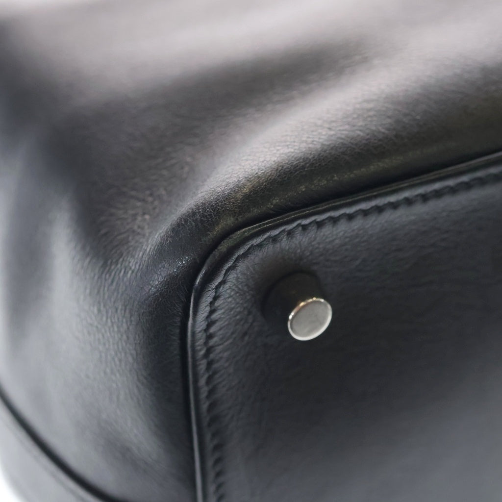 HERMES(エルメス) ツールボックス20 2WAYハンドバッグ ショルダーバッグ ブラック スイフト レザー シルバー金具 レディース