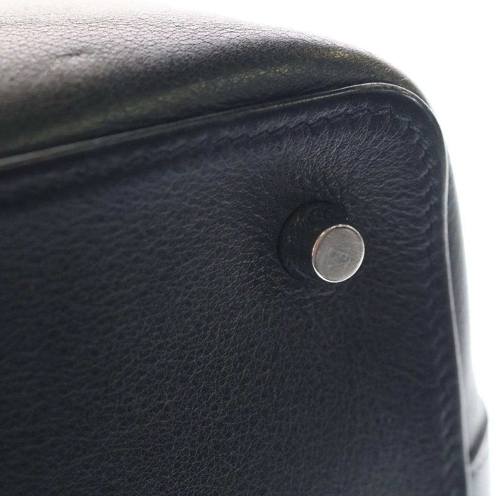 HERMES(エルメス) ツールボックス20 2WAYハンドバッグ ショルダーバッグ ブラック スイフト レザー シルバー金具 レディース