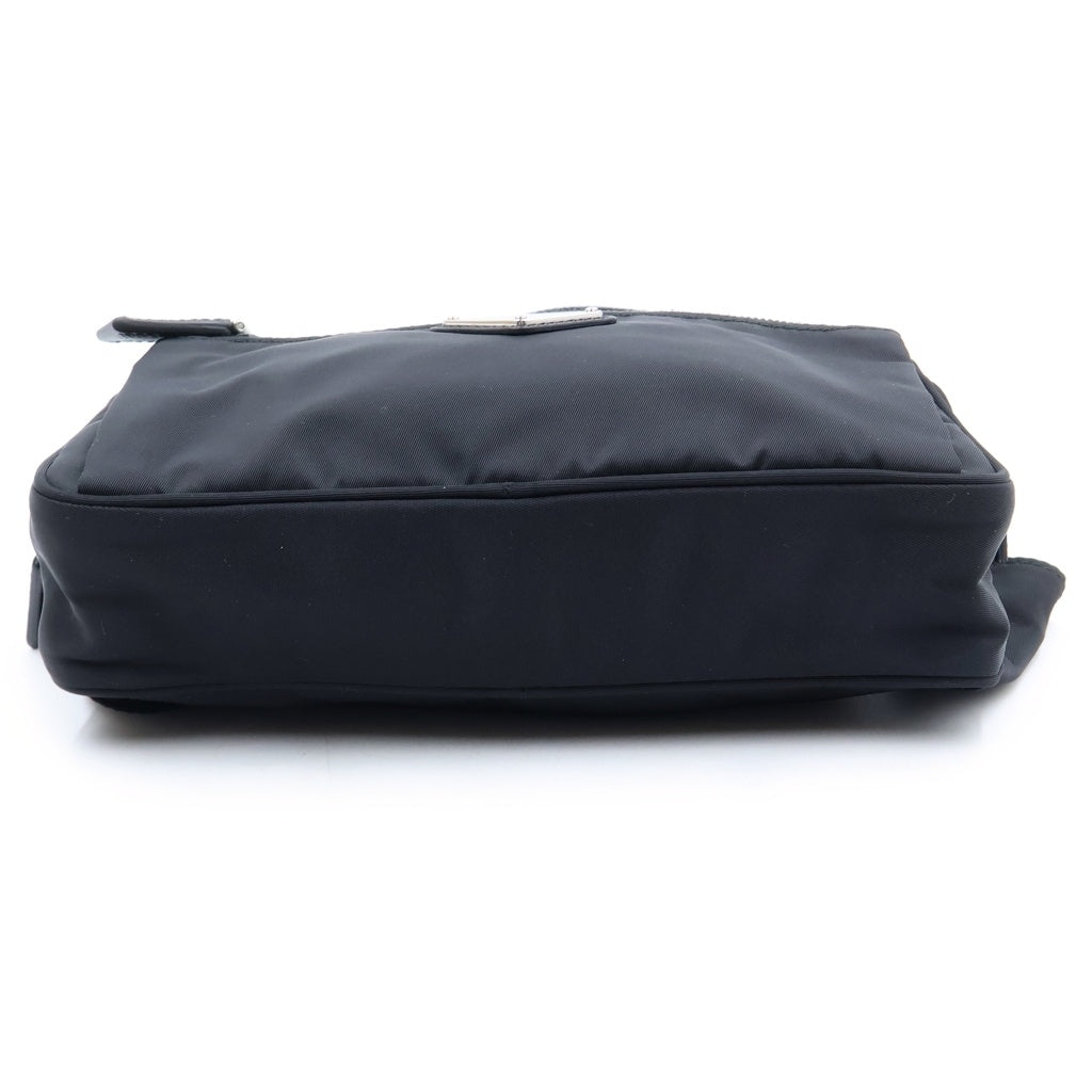 PRADA(プラダ) Re-Nylon トライアングルロゴ リナイロン ウエストバッグ ボディバッグ ナイロン サフィアーノレザー ブラック 2VL977 レディース