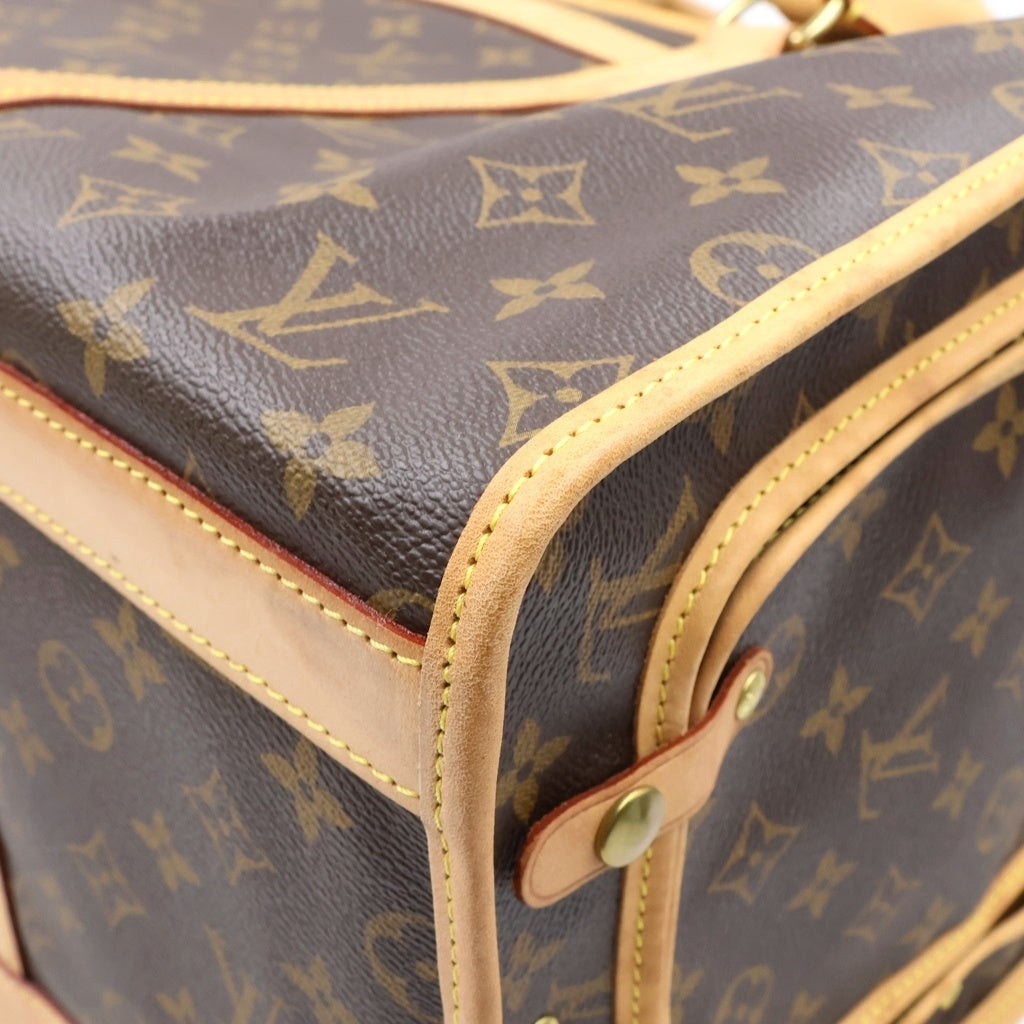LOUIS VUITTON(ルイヴィトン) モノグラム サックシャン50 ボストンバッグ PVCコーティングキャンバス レザー ブラウン
