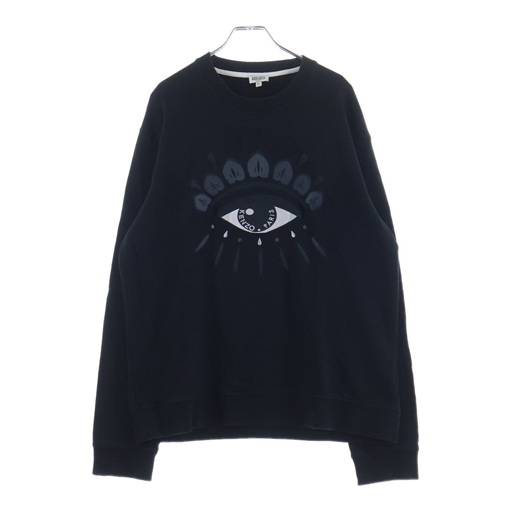 KENZO(ケンゾー) BIG EYE SWEAT ビッグアイ スウェット トレーナー ロゴ刺繍 コットン ブラック F855SW0554X1