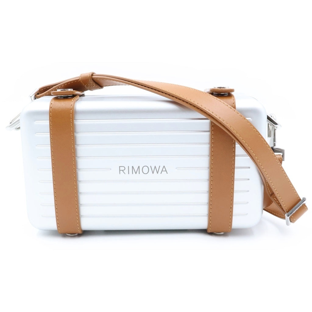 RIMOWA(リモワ) パーソナル クロスボディバッグ ショルダーバッグ シルバー アルミ×レザー レディース
