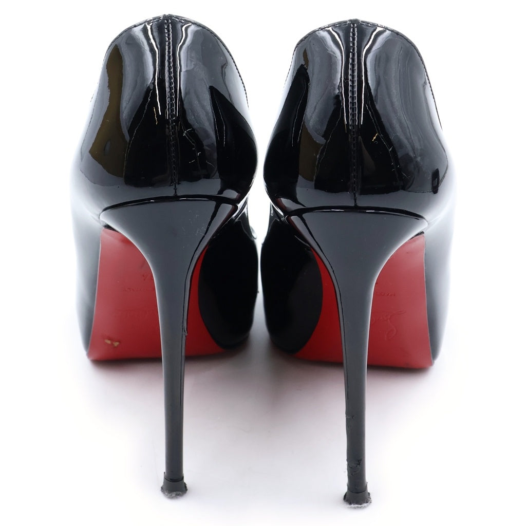 CHRISTIAN LOUBOUTIN(クリスチャンルブタン) New Very Prive パテントレザーパンプス シューズ オープントゥ ブラック レディース