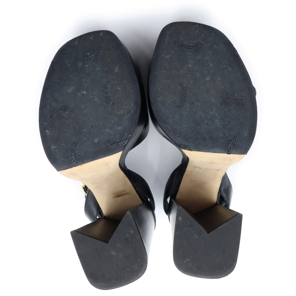 LOUIS VUITTON(ルイヴィトン) Mare Platform Sandal LV マーレ シェイクライン プラットフォームサンダル シューズ プレーンカーフレザー ノワール ブラック LW0223 1AK48J レディース