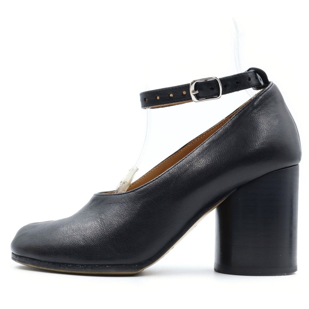 その他(ソノタ) 23AW TABI PUMPS タビパンプス アンクルストラップ ハイヒール レザー 足袋 ブラック S34WL0021 レディース