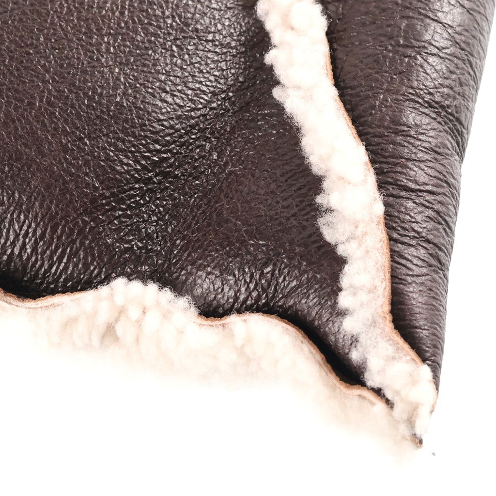 MM6 Maison Margiela(エムエムシックスメゾンマルジェラ) JAPANESE TOTE BAG ジャパニーズトートバッグ ラムレザー ボア リバーシブル ブラウン S54WD0039 P4387