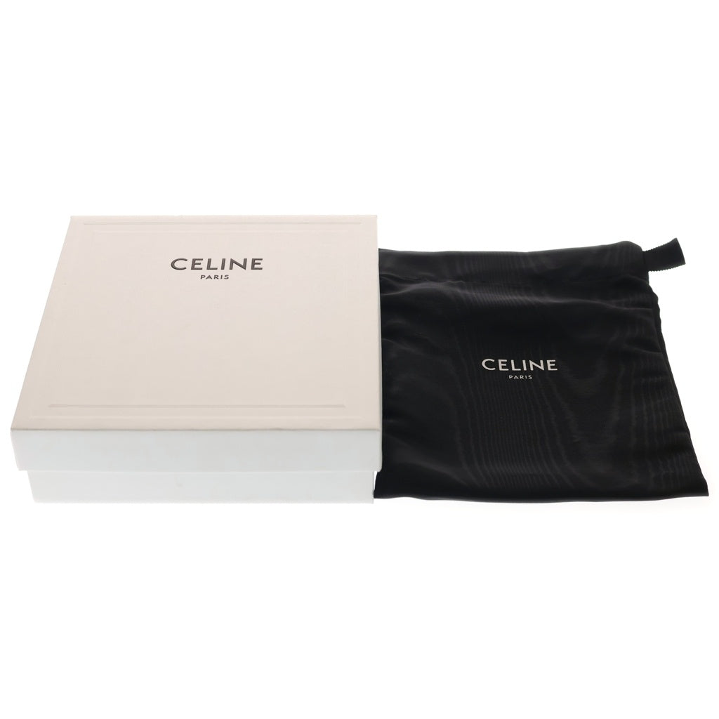 CELINE(セリーヌ) トリオンフ ラウンドパース ショルダーバッグ PVCコーティングキャンバス レザー ブラック/ブラウン 110G342CAM