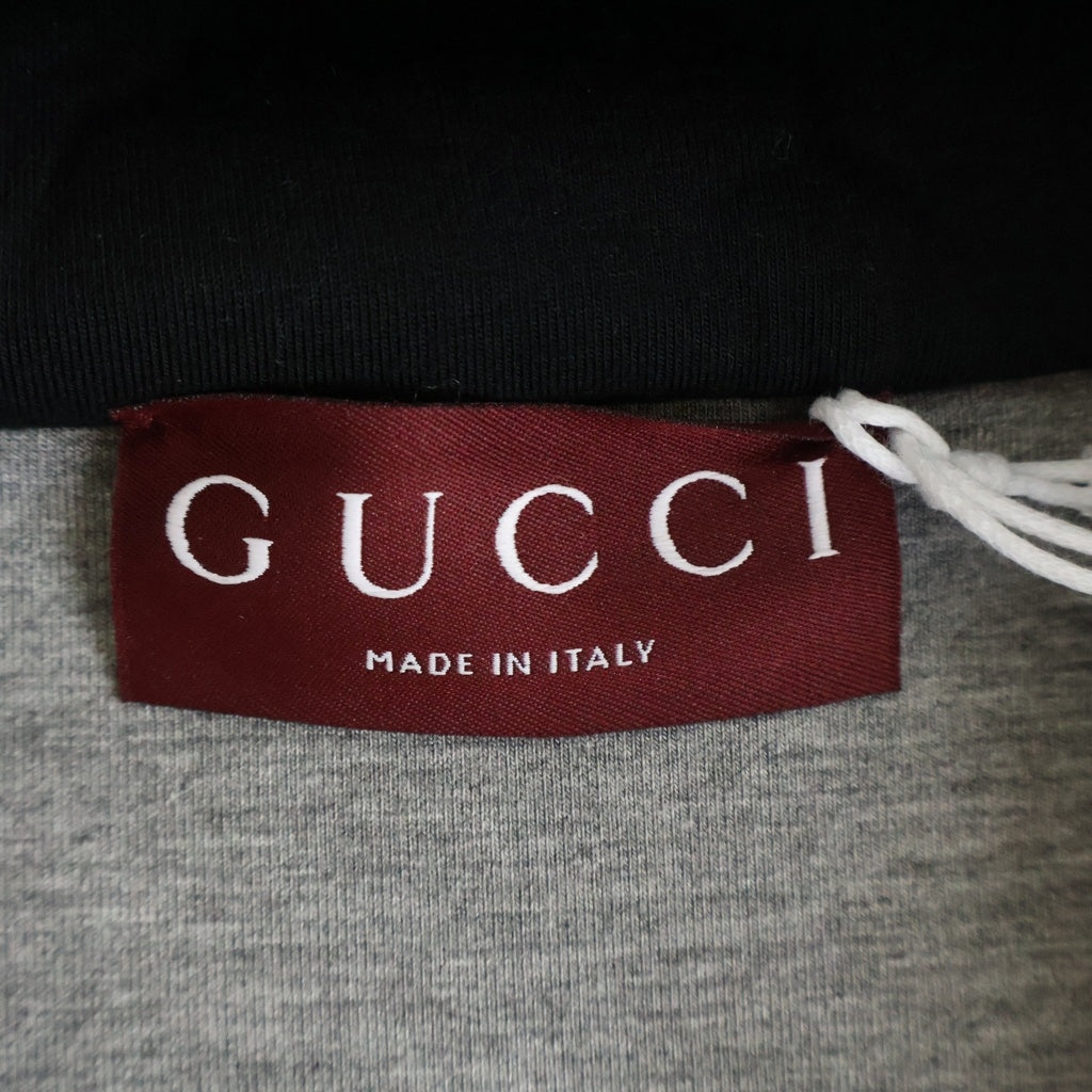 GUCCI(グッチ) GGキャンバス 切替 ジップアップ スウェットパーカー フーディー ブラック 825340 レディース