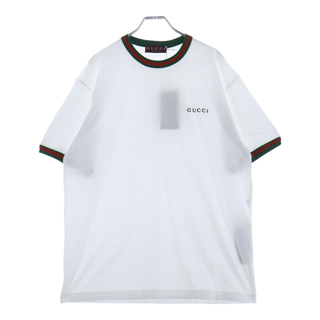 GUCCI(グッチ) 25AW コットンジャージー クルーネック半袖Tシャツ カットソー ホワイト #M 835640 レディース