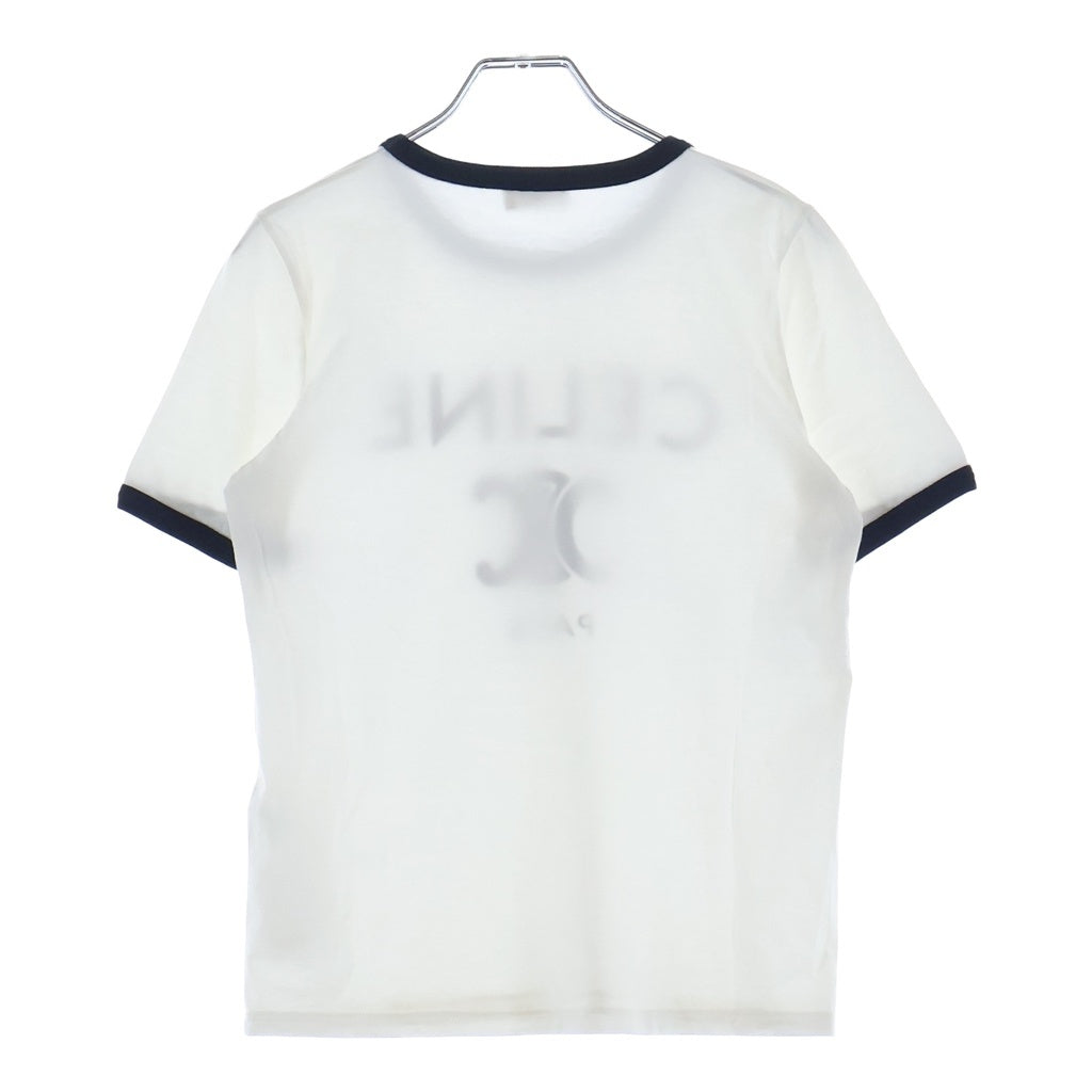 CELINE(セリーヌ) エディ期 トリオンフ ロゴクルーネックTシャツ カットソー ホワイト 2X872671Q レディース