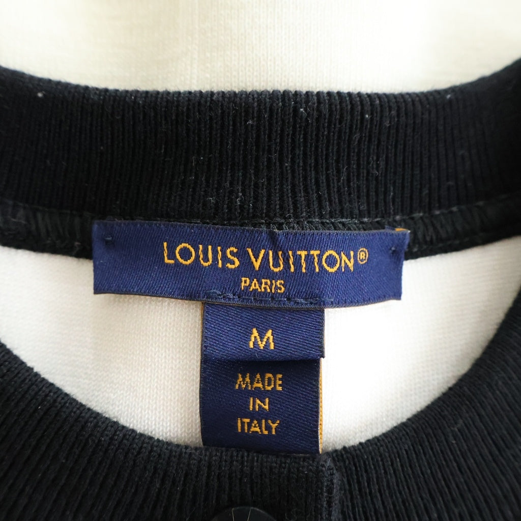 LOUIS VUITTON(ルイヴィトン) 24SS ウールニットカーディガン アイボリー×ブラック RW241WJ HMF FQKC15 レディース