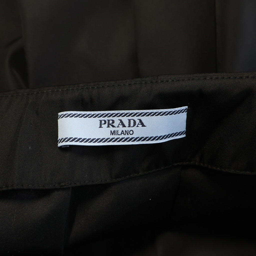 PRADA(プラダ) トライアングルロゴ ナイロンミニプリーツスカート ブラック 21H922 S222 1WQ8 レディース