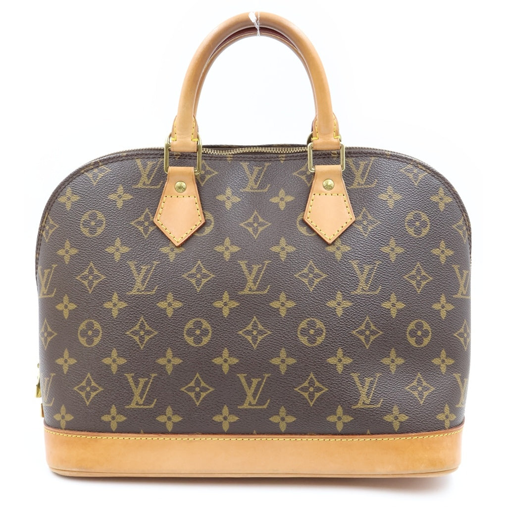 LOUIS VUITTON(ルイヴィトン) モノグラム アルマPM ハンドバッグ ブラウン レザー×PVC M53151 ゴールド金具 レディース