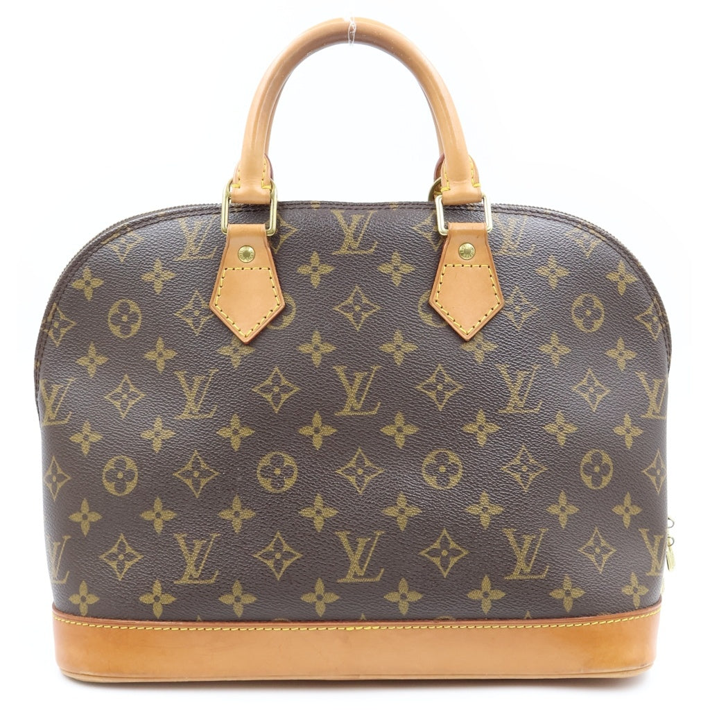 LOUIS VUITTON(ルイヴィトン) モノグラム アルマPM ハンドバッグ ブラウン レザー×PVC M53151 ゴールド金具 レディース