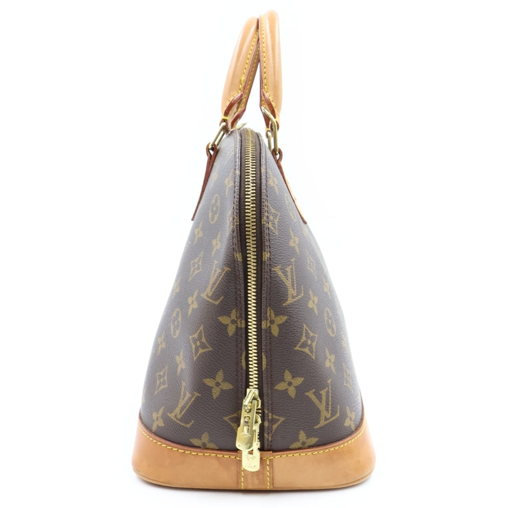 LOUIS VUITTON(ルイヴィトン) モノグラム アルマPM ハンドバッグ ブラウン レザー×PVC M53151 ゴールド金具 レディース