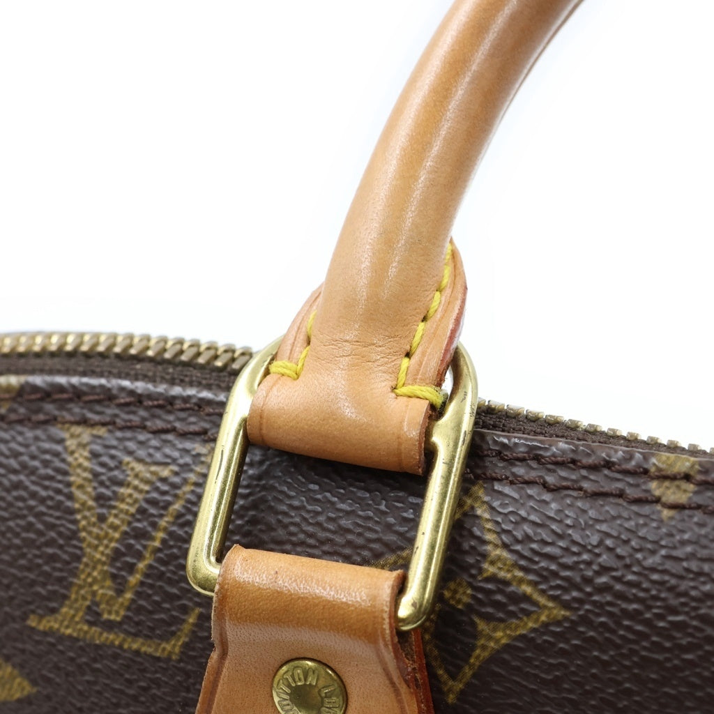LOUIS VUITTON(ルイヴィトン) モノグラム アルマPM ハンドバッグ ブラウン レザー×PVC M53151 ゴールド金具 レディース