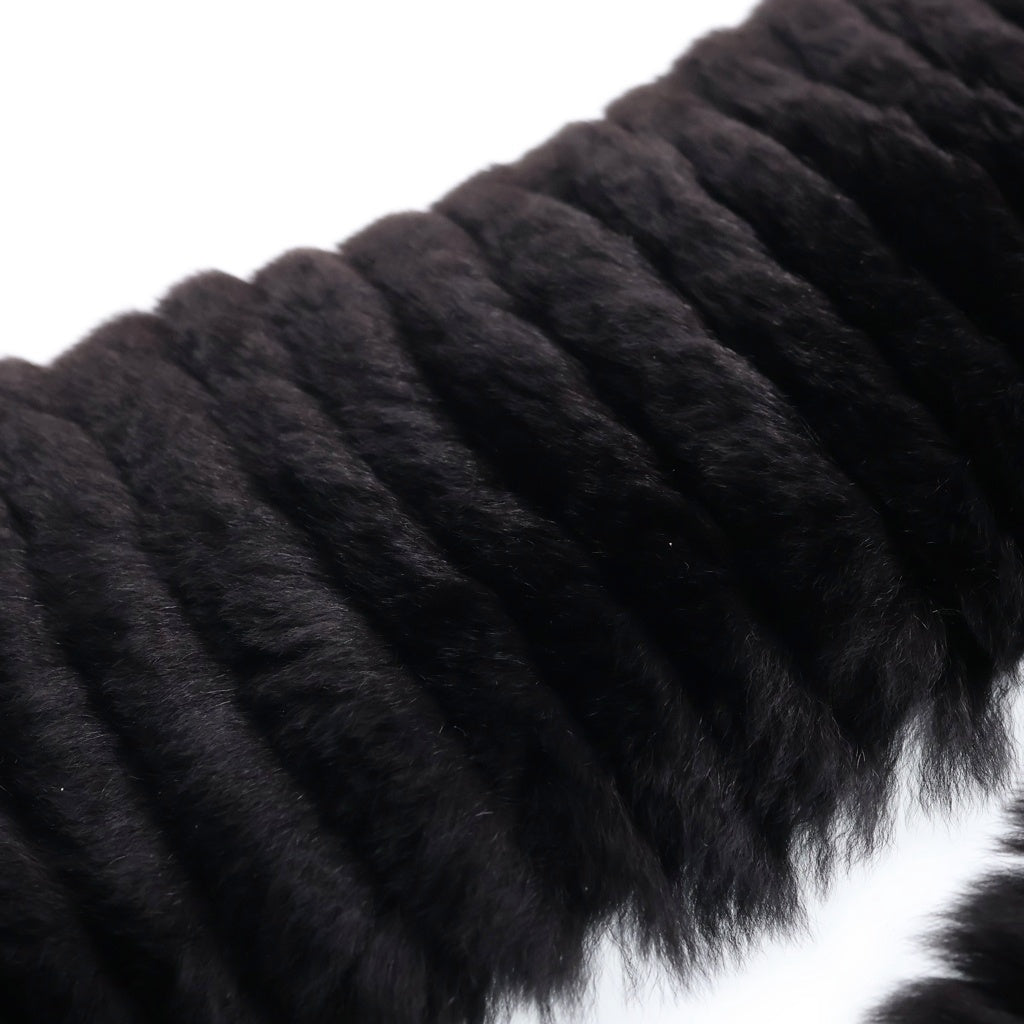 CHANEL(シャネル) CCココマーク オリラグファーマフラー ブラック レディース