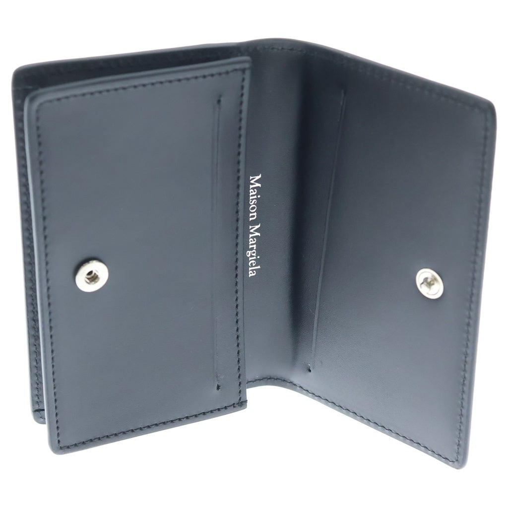Maison Martin Margiela(メゾンマルタンマルジェラ) 4ステッチ カードケース グレイン カーフレザー 名刺入れ 小銭入れ 財布 パスケース ブラック sa3vx0005
