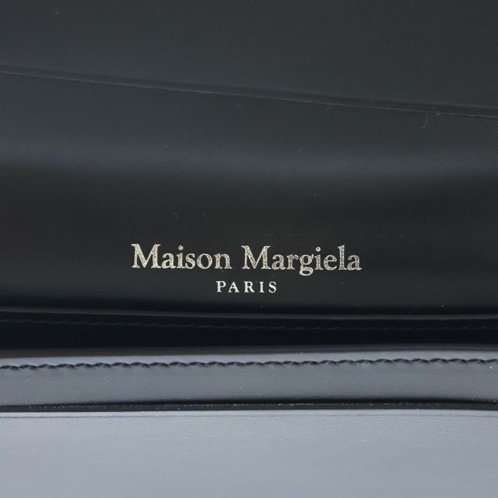 Maison Martin Margiela(メゾンマルタンマルジェラ) 4ステッチ カードケース グレイン カーフレザー 名刺入れ 小銭入れ 財布 パスケース ブラック sa3vx0005