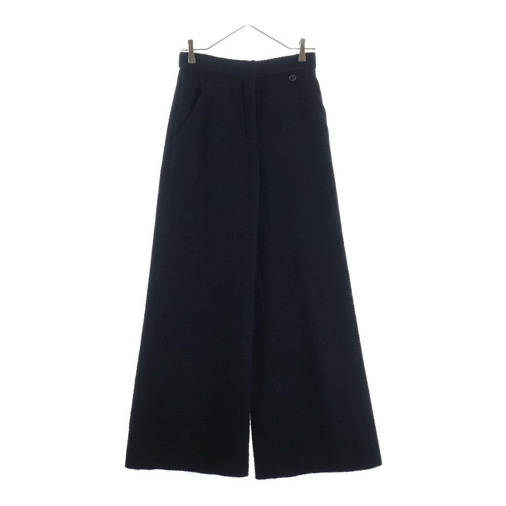 CHANEL(シャネル) Tweed Wide Pants ココマークボタン ツイードワイドパンツ トラウザーズ ブラック P62027V19676 レディース