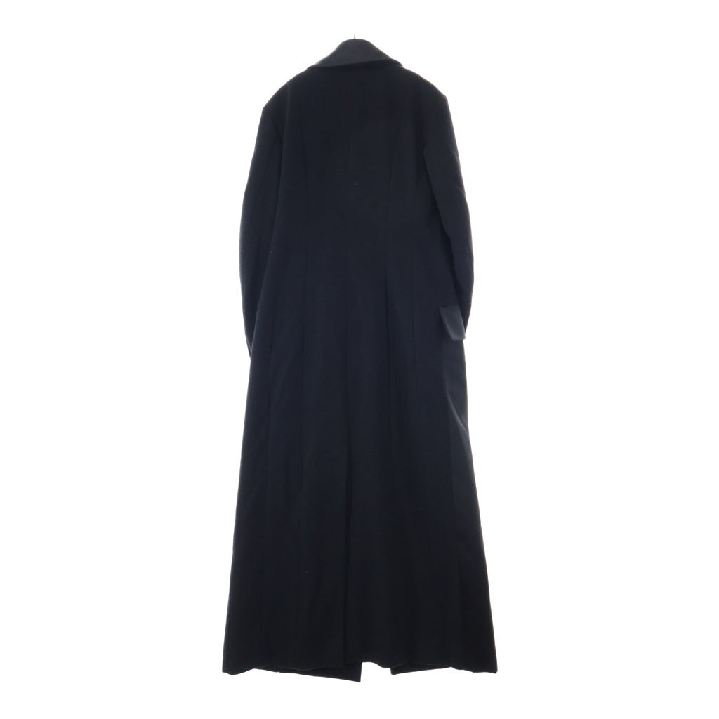 CHANEL(シャネル) Double Breasted Wool Long Coat ココマークボタン ダブルブレスト シルク切り替え ウールロングコート ブラック P65359V61311 レディース