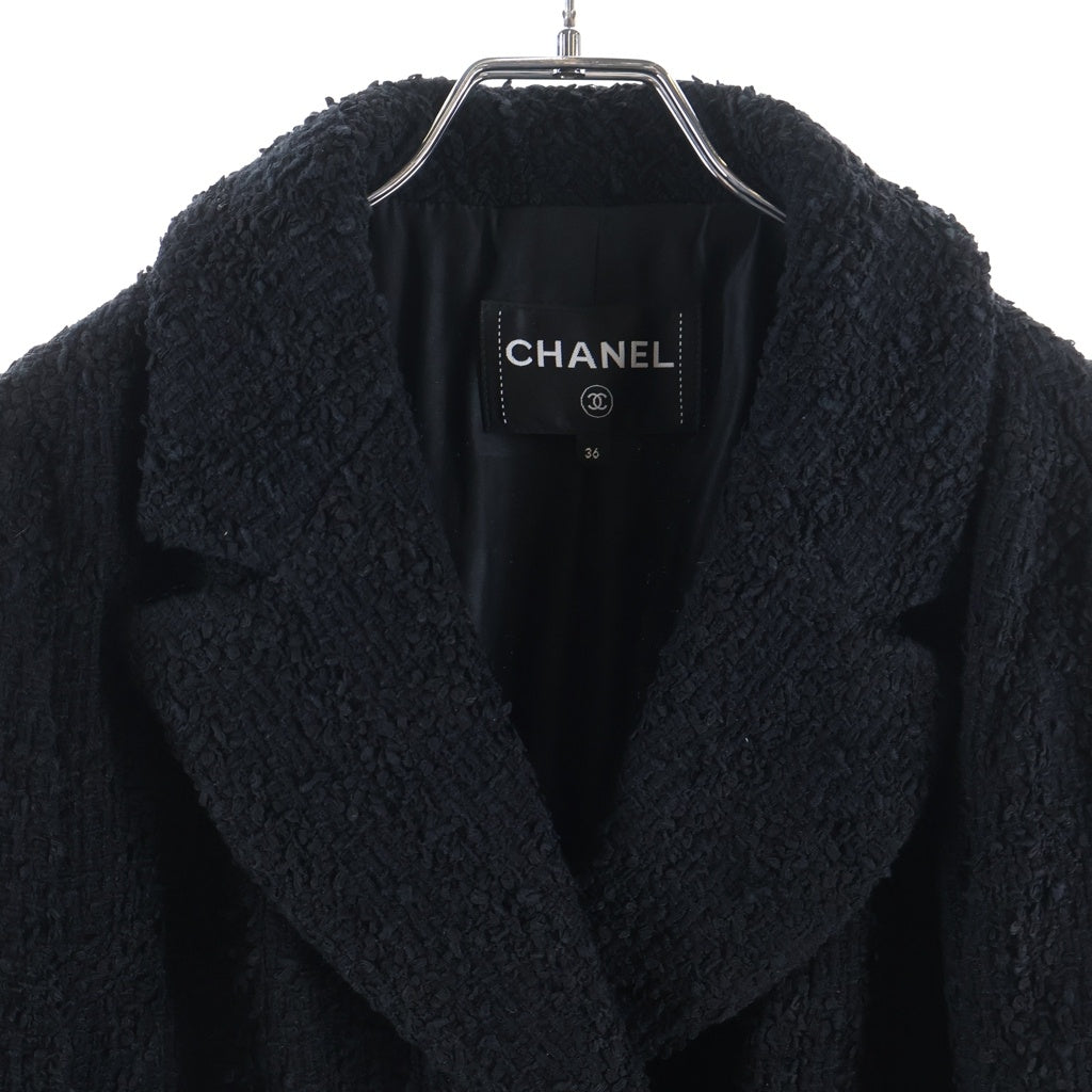 CHANEL(シャネル) 23S Tweed Jacket Crystal Button ダブルブレスト ツイードジャケット クリスタルボタン ブラック P74799V66427 レディース