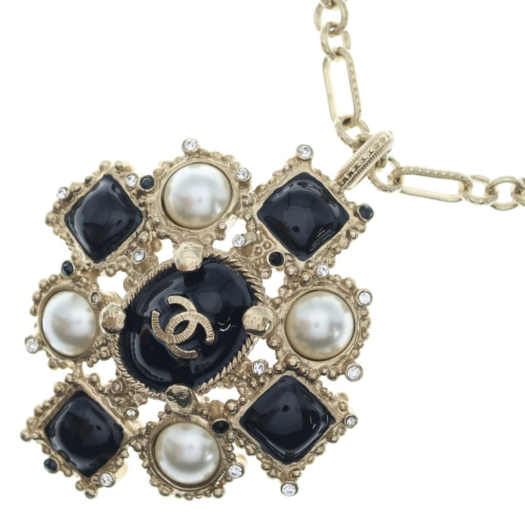 CHANEL(シャネル) ココマーク パールネックレス ゴールド GP B12A レディース