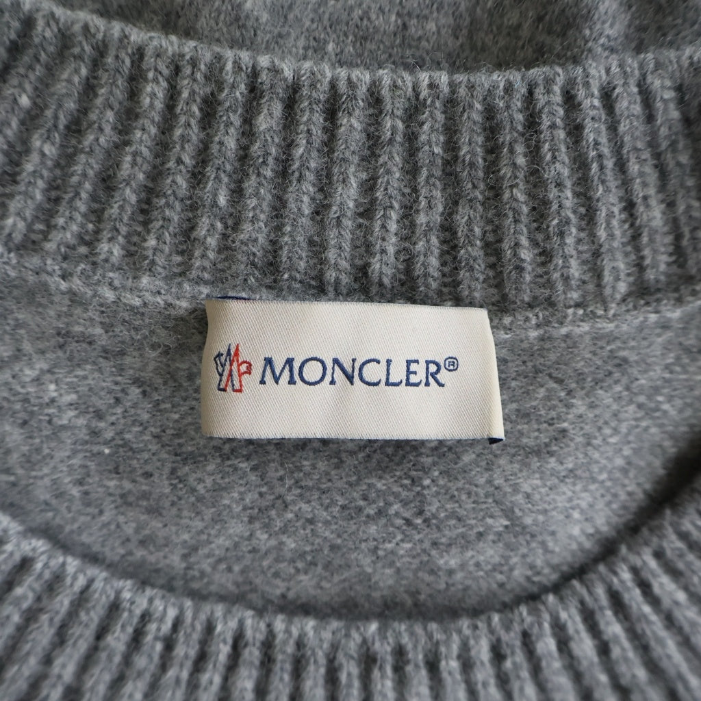 MONCLER(モンクレール) 17AW カシミヤ混 ウール クルーネック 長袖ニット セーター グレー C29549250105