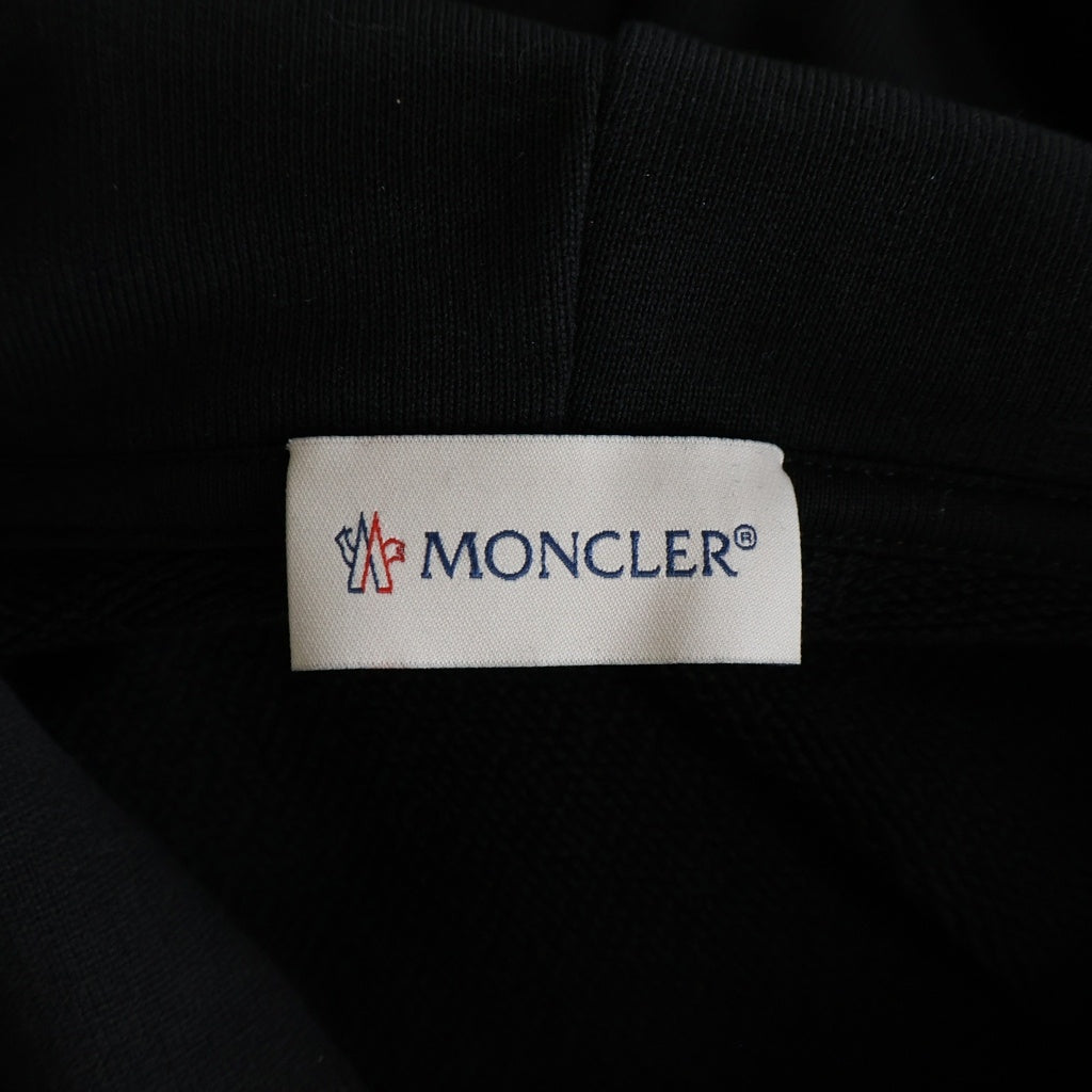 MONCLER(モンクレール) 22AW ダックモチーフ プルオーバーパーカー フーディー ロゴ コットン ブラック H20918G00038