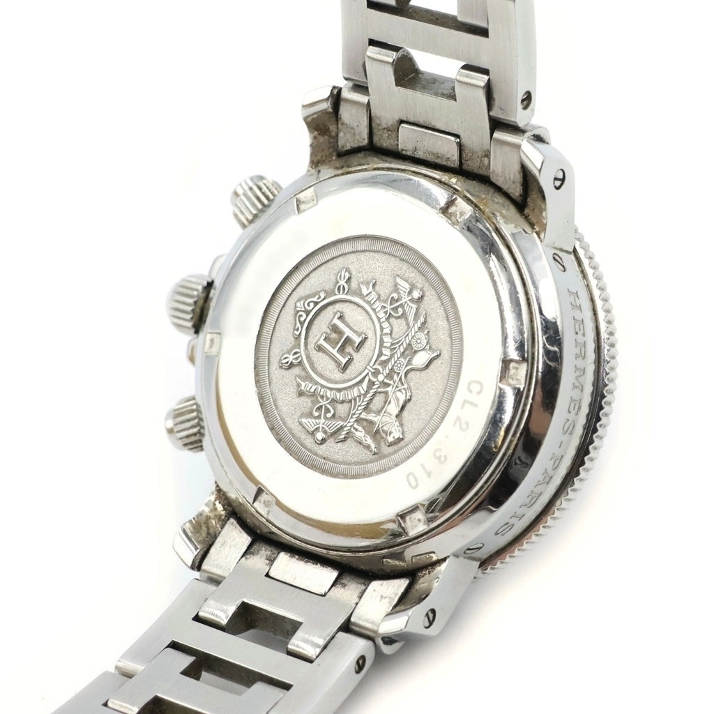 HERMES(エルメス) クリッパー ダイバー クロノグラフ 黒文字盤 SS/QZ ステンレス クォーツ 腕時計 CL2.310