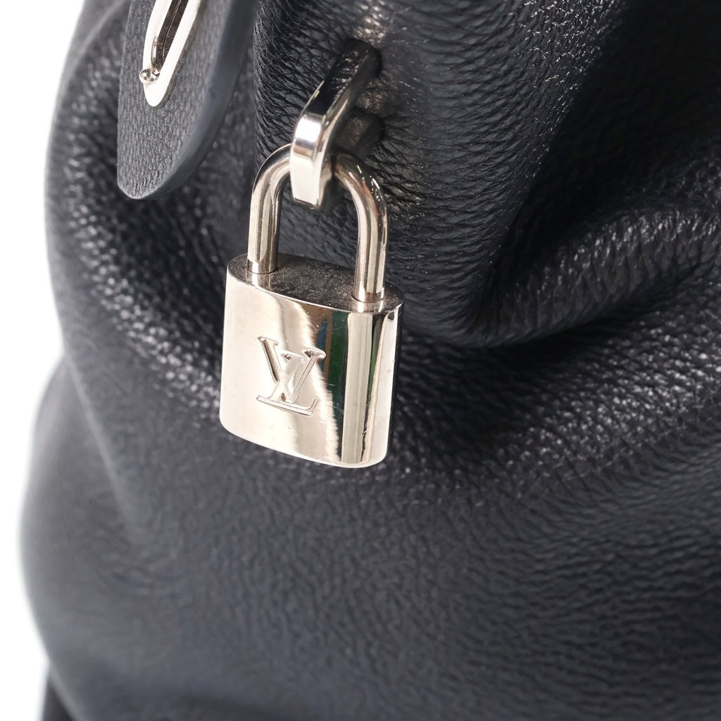 LOUIS VUITTON(ルイヴィトン) パルナセア ロックイットMM レザー ハンドバッグ シルバー金具 ブラック M94592 レディース