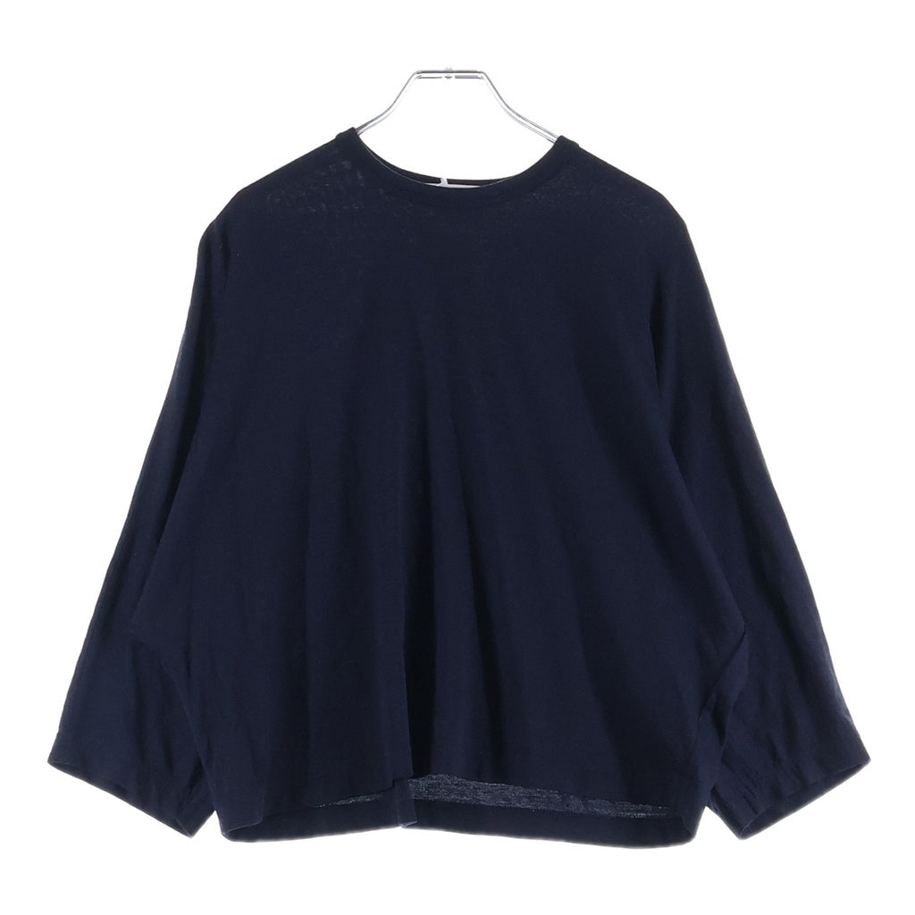 COMME des GARCONS(コムデギャルソン) カットソー Tシャツ 半袖 ウール ネイビー XS RT-T001 レディース