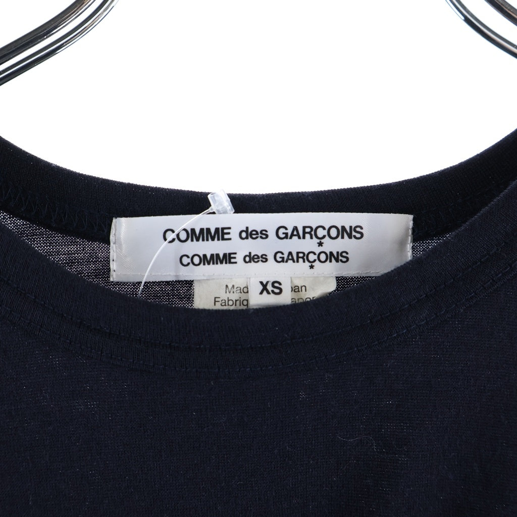COMME des GARCONS(コムデギャルソン) カットソー Tシャツ 半袖 ウール ネイビー XS RT-T001 レディース