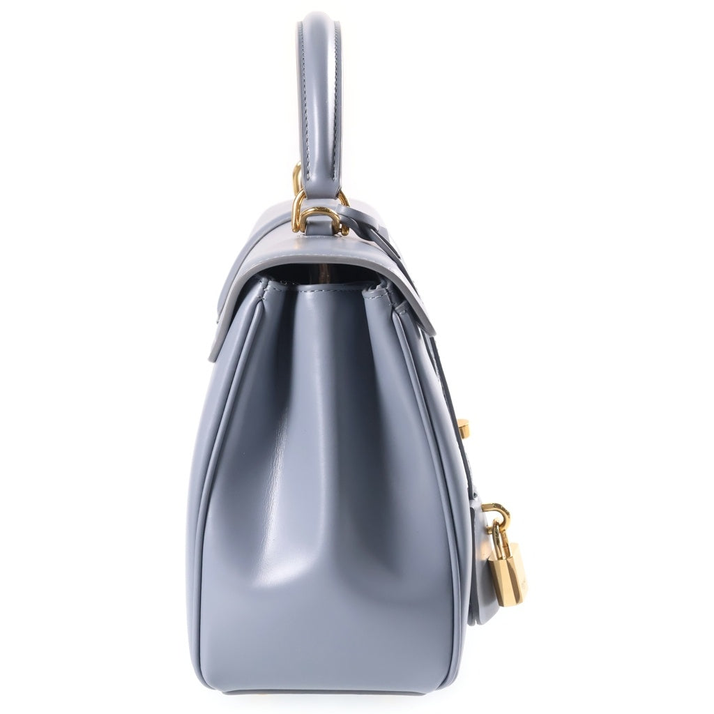 CELINE(セリーヌ) 16 セーズ スモール 2weyショルダーバック ハンドバック ゴールド金具 レザー ブルーグレー レディース