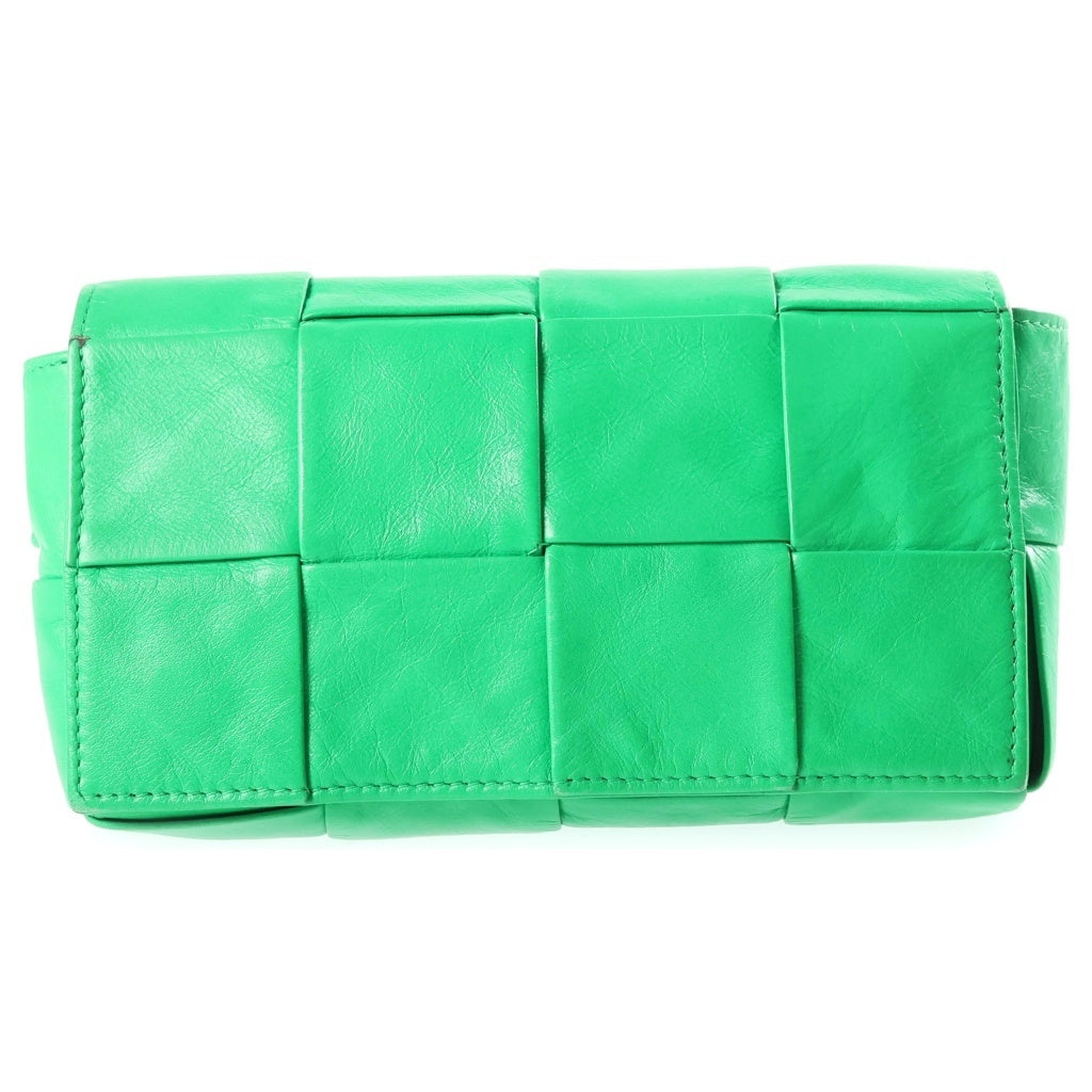BOTTEGA VENETA(ボッテガヴェネタ) カセット ベルトバッグ ウエストバッグ レザー グリーン レディース