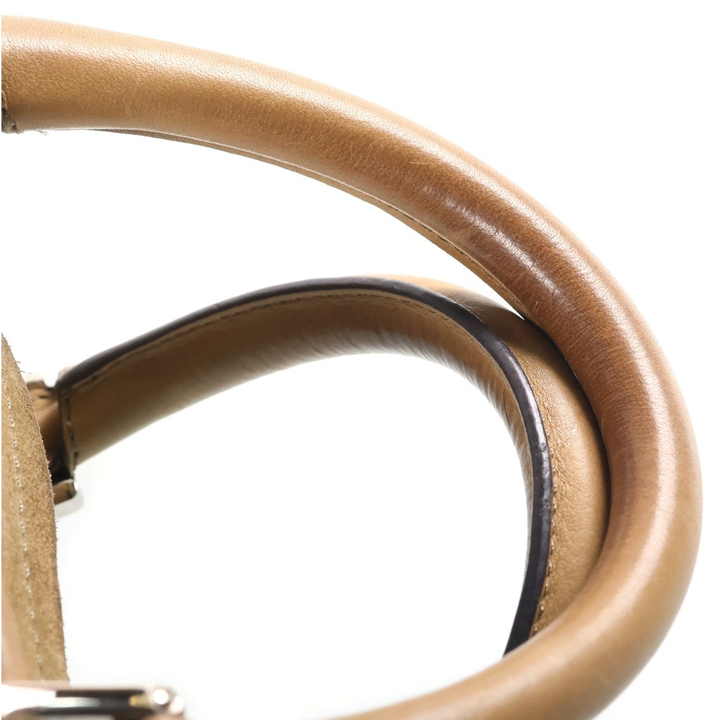 LOEWE(ロエベ) アマソナ28 ラインストーン ハンドバッグ ボストンバッグ カーキ スエード シルバー金具 レディース
