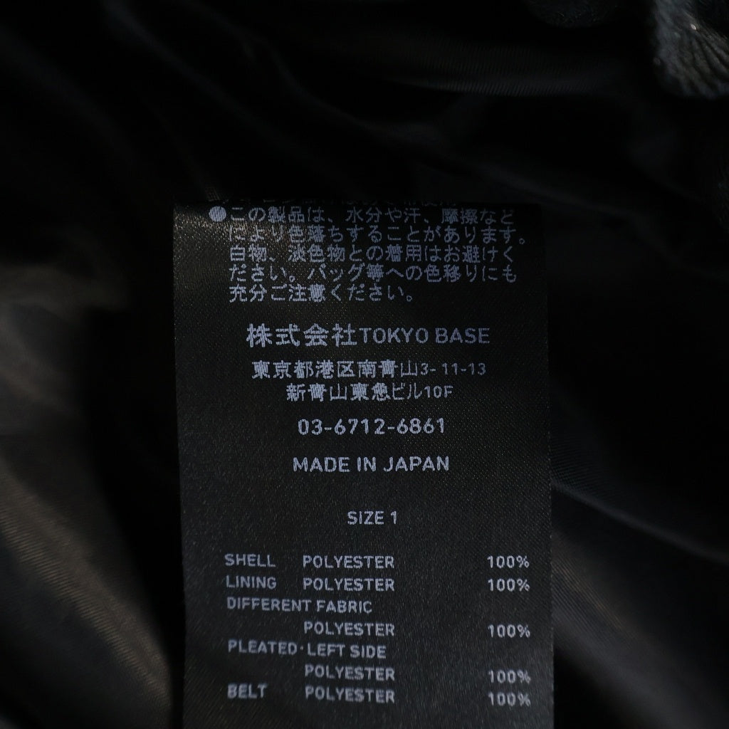 UNITED TOKYO(ユナイテッド トウキョウ) アシンメトリー プリーツ スカート ロング ブラック/グレー サイズ1 レディース