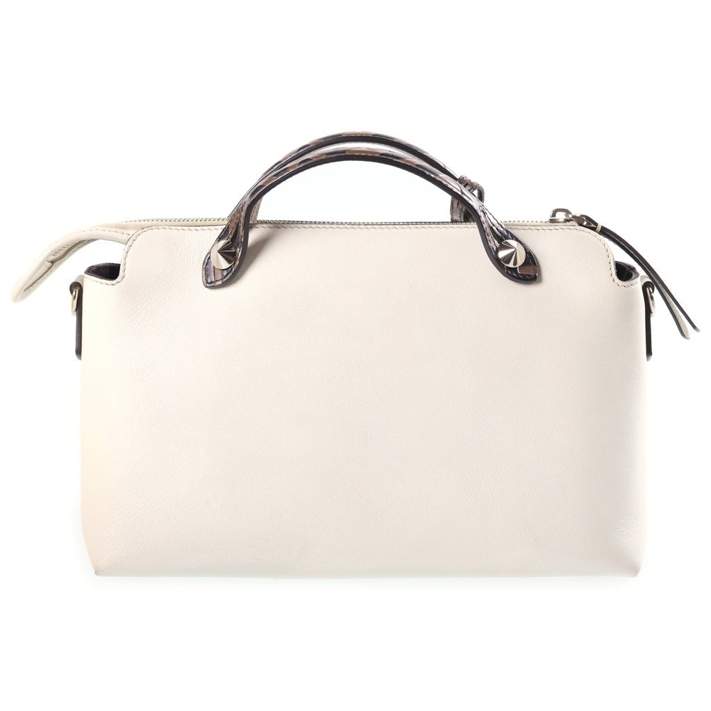 FENDI(フェンディ) バイザウェイ ミディアム 2wayハンドバッグ ショルダーバッグ ズッカ ホワイト×ブラウン レザー 8BL146 レディース