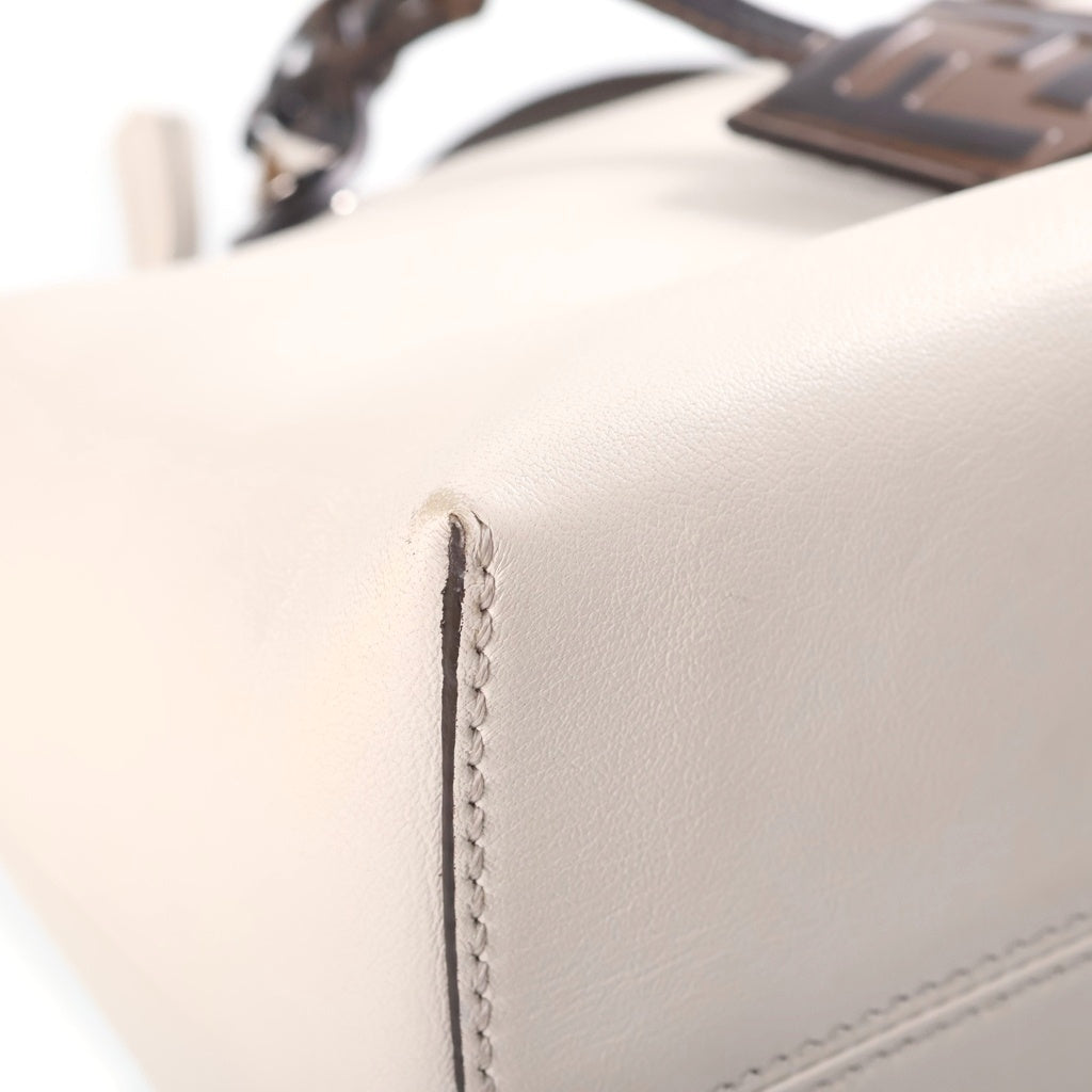 FENDI(フェンディ) バイザウェイ ミディアム 2wayハンドバッグ ショルダーバッグ ズッカ ホワイト×ブラウン レザー 8BL146 レディース
