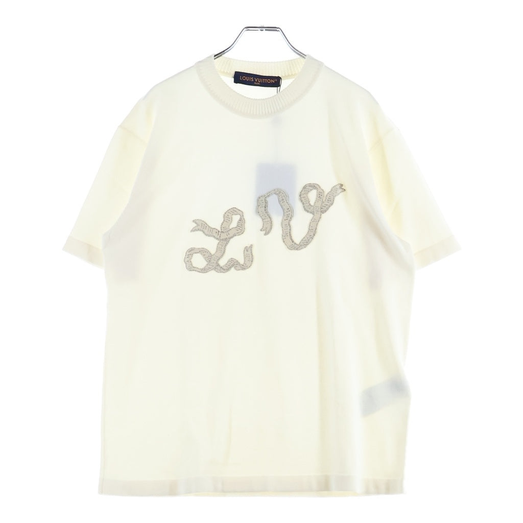 LOUIS VUITTON(ルイヴィトン) LVロゴ 半袖 ニット コットン ホワイト RM251MM AUR HSN24W レディース