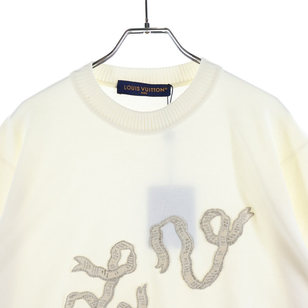 LOUIS VUITTON(ルイヴィトン) LVロゴ 半袖 ニット コットン ホワイト RM251MM AUR HSN24W レディース