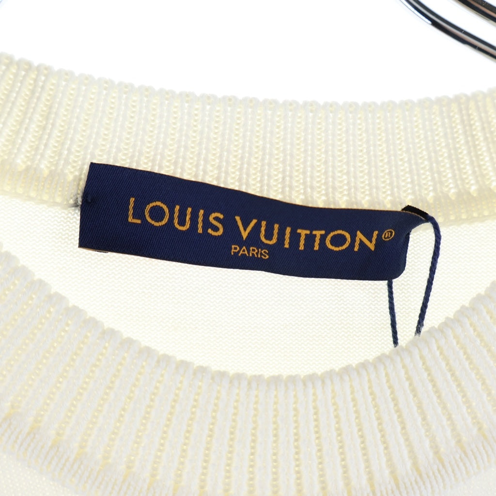 LOUIS VUITTON(ルイヴィトン) LVロゴ 半袖 ニット コットン ホワイト RM251MM AUR HSN24W レディース