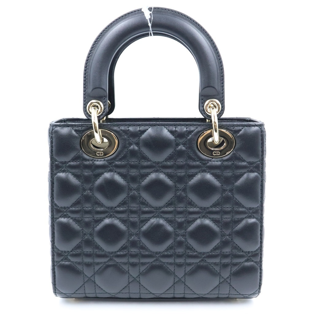 DIOR(ディオール) レディディオール スモール 2WAYハンドバッグ ショルダーバッグ ブラック レザー ゴールド金具 レディース