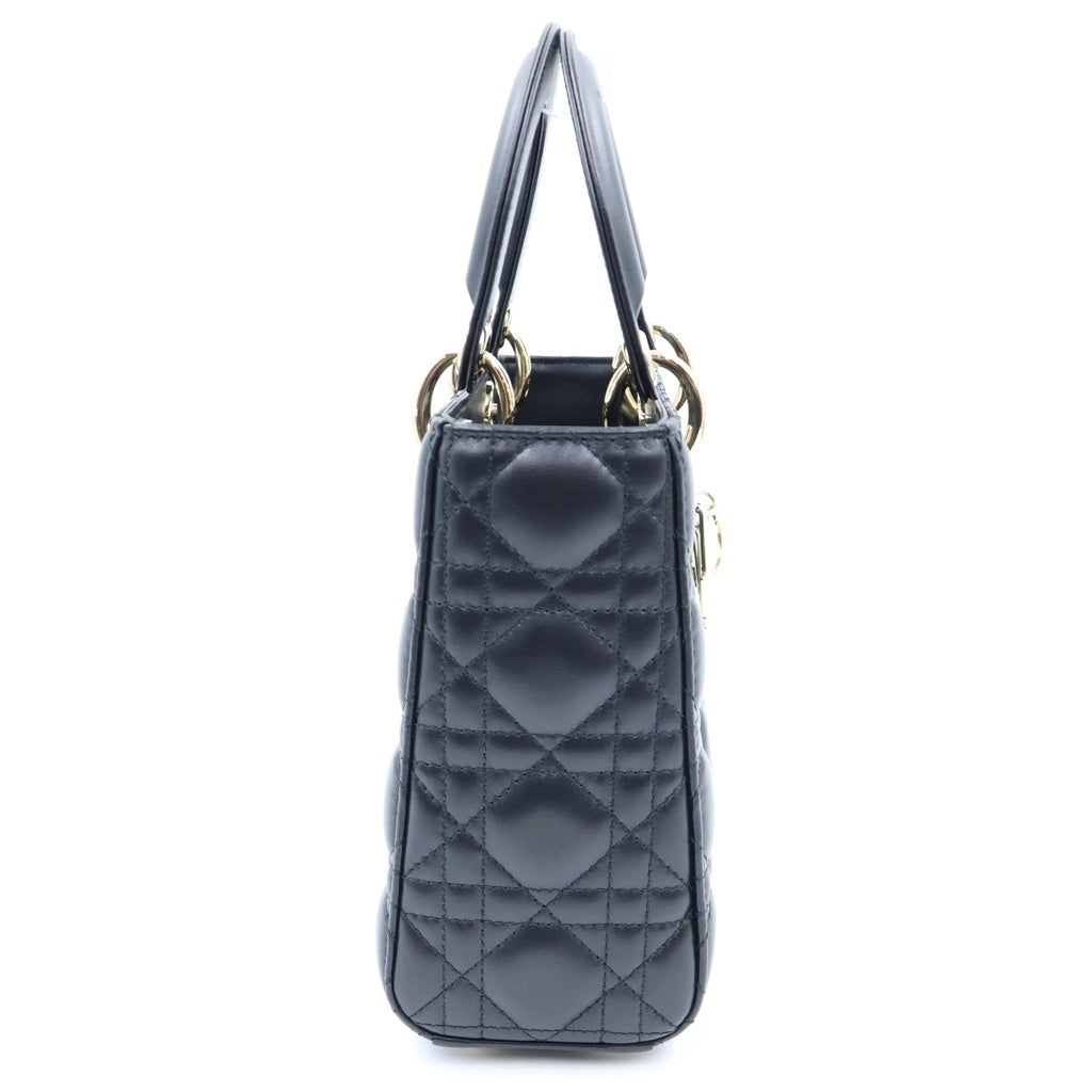 DIOR(ディオール) レディディオール スモール 2WAYハンドバッグ ショルダーバッグ ブラック レザー ゴールド金具 レディース