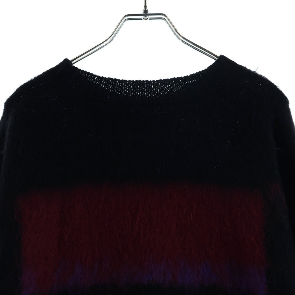 OFF-WHITE(オフホワイト) 17AW バックアロー グラデーション モヘア混ニット ブラック ウール OMHA036F17650004