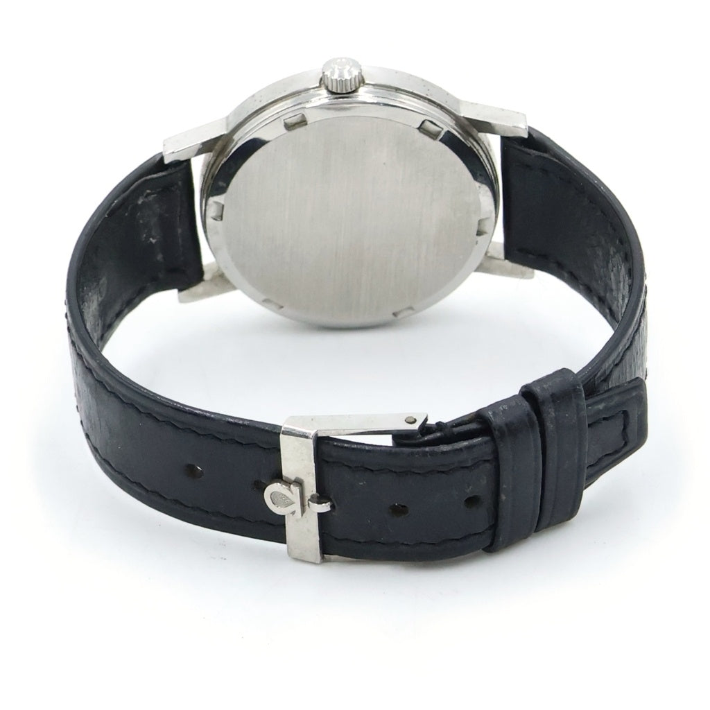OMEGA(オメガ) ジュネーブ デイト シルバー文字盤 SS×レザー/手巻き ステンレス ヴィンテージ 腕時計 136.0099